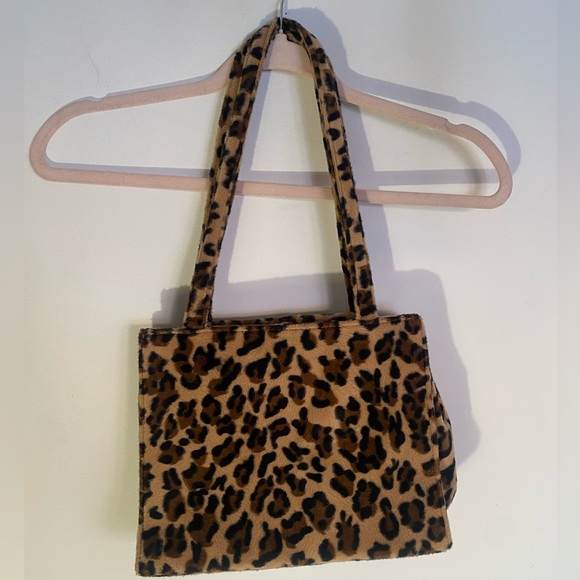 Handbags - Y2K Fuzzy Cheetah Print Purse